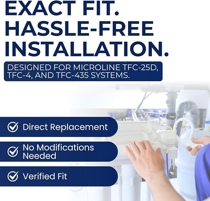 435 R.O. Pre & Post Filters with Membrane Set for TFC-25D , TFC-4, TFC-435 - Compatible Water Filters by IPW Industries Inc
