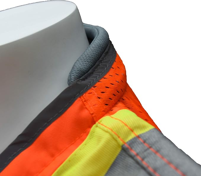 Radians Heavy Woven Two Tone Engineer Vest and Komelon 33-feet Hi-Visibility Tape Measure Bundle