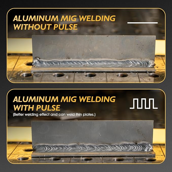 TOOLIOM Aluminum MIG Welder with Pulse 250A 110V/220V Dual Voltage 6 in 1 Multifunctional Welding Machine Pulsed MIG/Gas MIG/Flux Core/Spool Gun MIG/Lift TIG/Stick