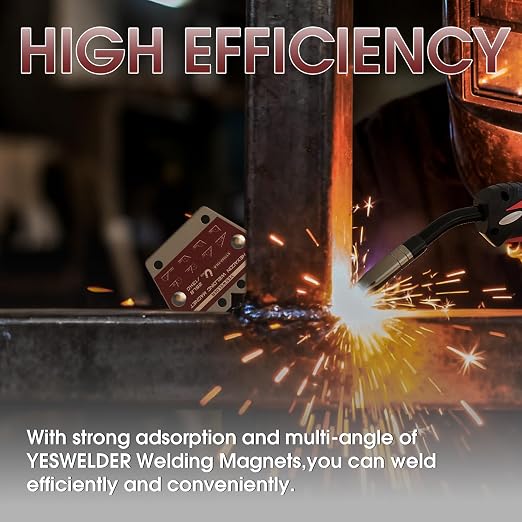 YESWELDR Hexagon Welding Magnets, 25LB 4PCS Multi-Angle Strong Magnetic Welding Holder, Holding Power Welding Accessories