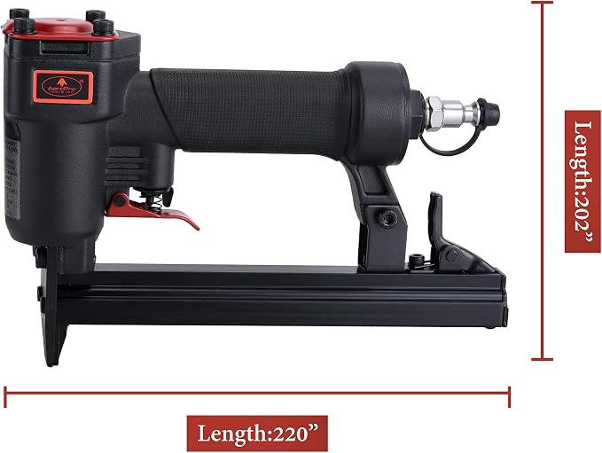 AEROPRO Tools 7116A 22 Gauge Air Stapler Pneumatic Staple Gun, 71 Series 3/8 Inch Crown 1/4-Inch to 5/8-Inch Upholstery Stapler for Upholstering, Woodworking and DIY Projects