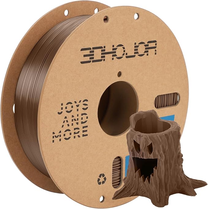 3DHoJor PLA Pro (PLA+) Filament 1.75mm, 3D Printer Filament, Cardboard Spool, +/- 0.03 mm-Brown, 1kg
