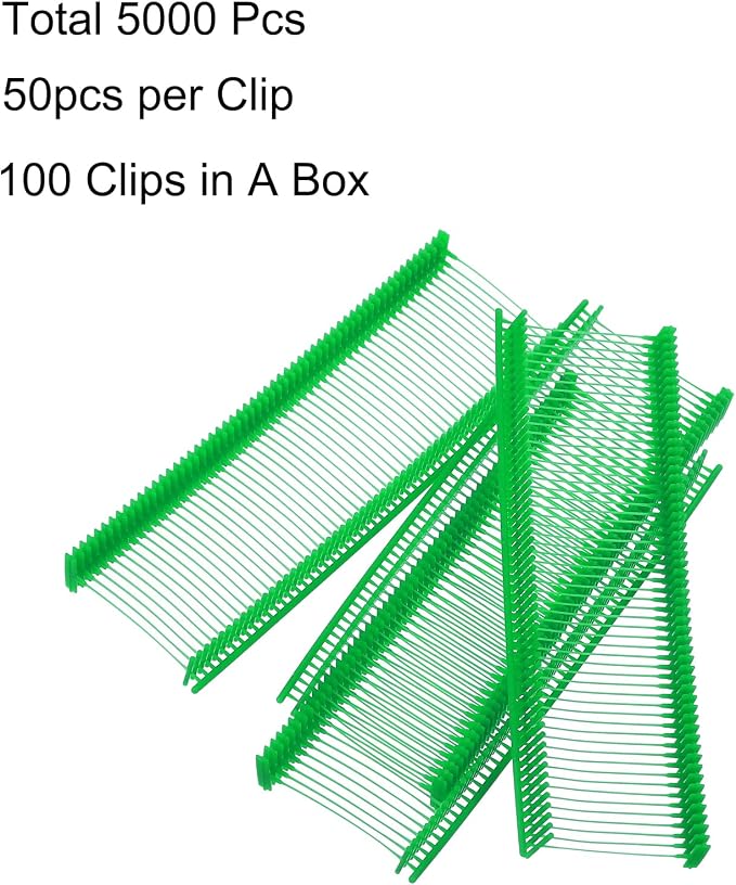 uxcell 25mm Tag Pins 1" Tagging Barbs Clothes Fasteners Tag Attachments for Clothes 5,000pcs, Green