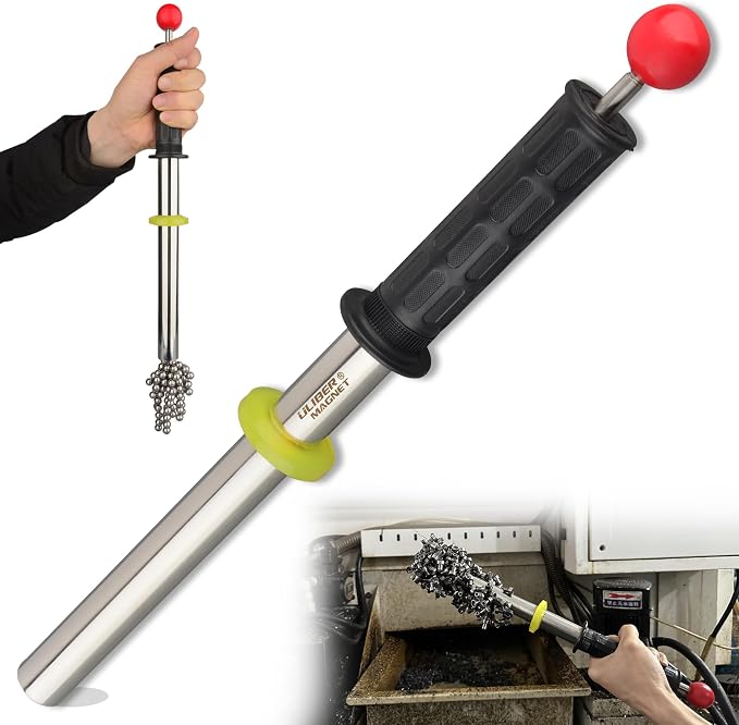 ULIBERMAGNET Magnetic Pickup Lifter, 8000 Gauss Neodymium Magnetic Lift Tool with Quick Release, Magnetic Chip Collector for Pickup Nails, Screws, and Metal Scraps