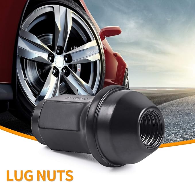MIKKUPPA M14x2.0 Lug Nuts - Replacement for 2004-2014 Ford F-150, 2003-2014 Expedition Factory Wheels - 24pcs 13/16 Hex 2 Inch Black OEM Factory Style Large Acorn Seat Lug Nuts
