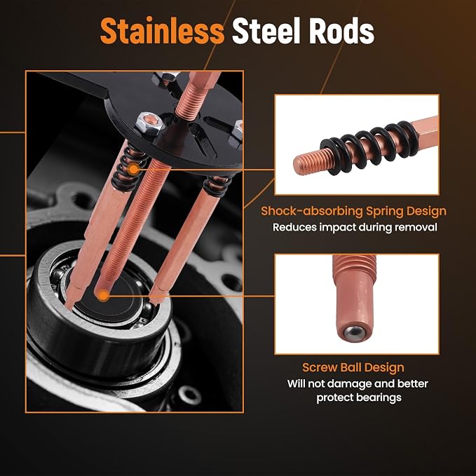 maXpeedingrods 36-in-1 Bearing Puller Set, Inner Bearing Puller Separator Kit, Blind Hole Bearing Removal Tool Bearing Disassembly Gear Puller