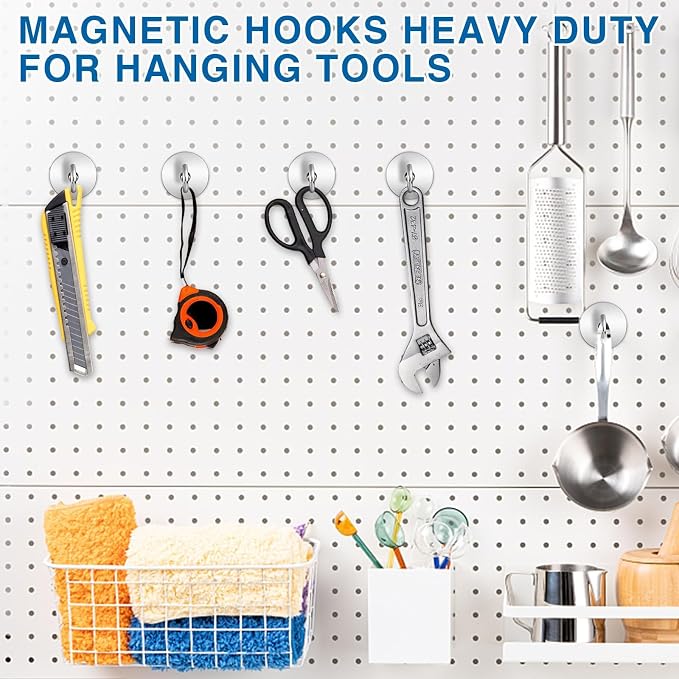 LOVIMAG Magnetic Hooks, Cruise Essentials 2026, 12 Pack-30LBS | Heavy Duty Strong Magnet Hook for Cruise Cabin, Refrigerator Fridge, Ship, Classroom, Kitchen Grills, Black