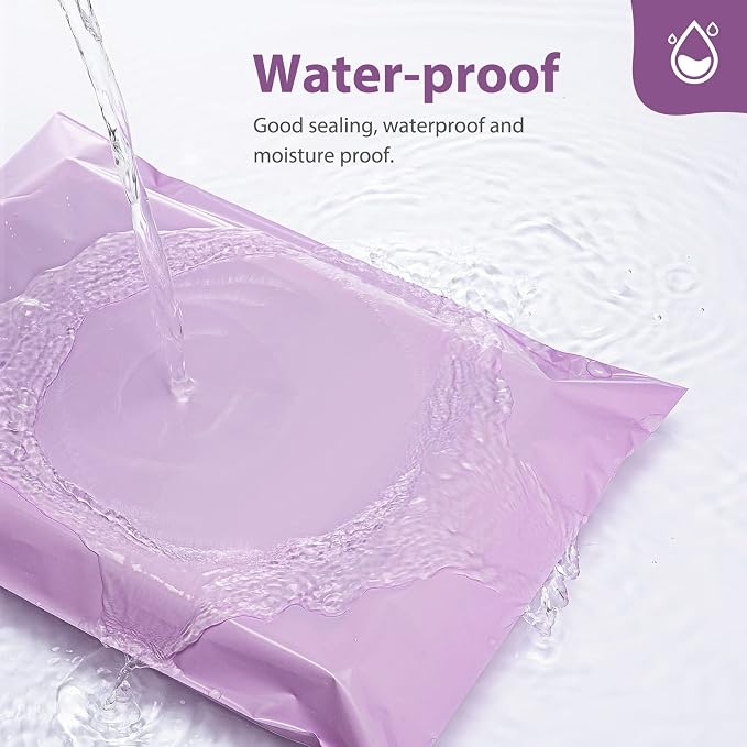 Fuxury Large Poly Mailers 24x24'' 100Pcs, Shipping Bags for Clothing Purple | Strong Adhesive Shipping Envelopes for Small Business Suppliers, Self Seal Mailers Poly Bags Mailing Bags