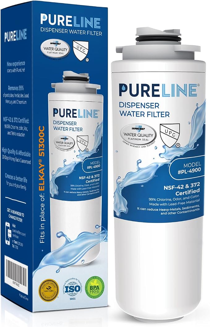 Pureline Filter Replacement for Elkay® 51300C, (NO CHIP) Compatible with Elkay® ezH2O and Halsey Taylor® Bottle Filling Station