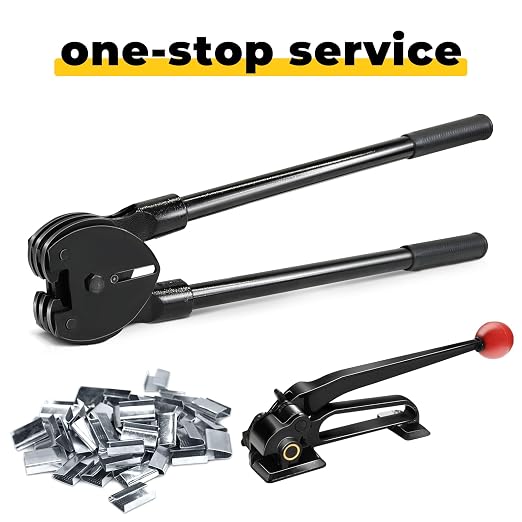 Strapping Sealer/Crimper for 3/4" Steel Strapping Band Manual Banding Tool with 19" Extended Handle