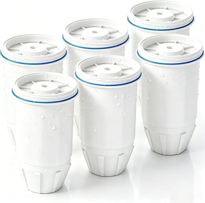 Water Filter Replacement for zero Pitchers and Dispenser,fit for ZR-001 ZR-004 ZP-006 ZR-017 ZP-010, Multi-Stage Filter System Reduce Lead, Chromium, PFOA/PFOS and TDS, 6pack,by Cobectal