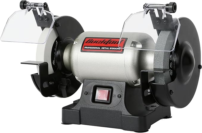 BUCKTOOL 6-Inch 1/3HP Low-Speed Bench Grinder, High Precision Wobble-free Wheel Grinder, TLG-150S