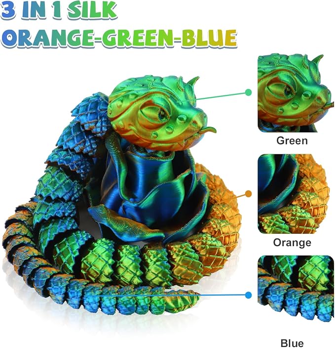 LOVOON PLA 3D Printing Filament 1.75MM Silk tricolors, Color Change by Angle Multicolor pla filaments Fit Most FDM Printers and 3D Pen, Silk Orange/Green/Blue, 1KG(2.2lb)/Spool