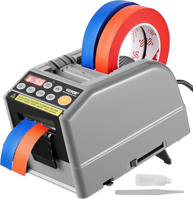 VEVOR Automatic Tape Dispenser Adhesive Electric Tape Cutter Packaging Machine Tape Cutting Machine 6-60mm Tape Width