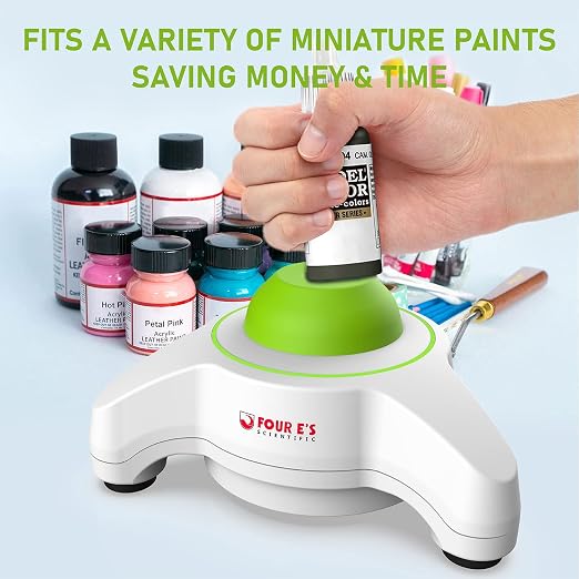 FOUR E'S SCIENTIFIC Mini Vortex Mixer - Lab Vortex Shaker, Speed 5600 RPM, Touch Function, 6mm Orbital Diameter, for Miniature Hobby Model Paint, Nail Polish