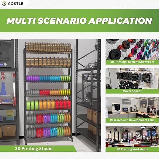 3D Printer Filament Storage Rack, Heavy-Duty 7-Tier Organizer for 3D Printing Spools, Large Capacity Holder for 3D Printing Rolls