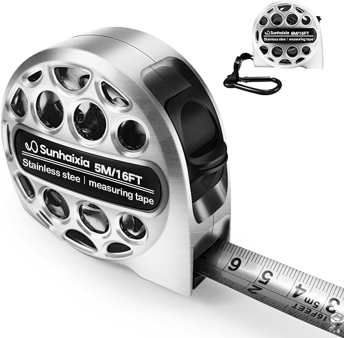 4-in-1 Laser Tape Measure with Laser Level Crosshairs |130ft/40m Laser Distance+16ft/5m AutoLock Tape |Backlit LCD Display (Ft/Inch/M/mm) |for DIY,Construction, Interior Design