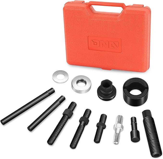 DNA Motoring 12Pcs Power Steering Pulley Puller Remover and Installer Tool Kit on Most Engines,TOOLS-00295