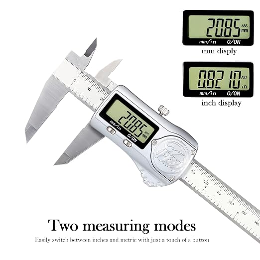 IP67 Absolute Origin Waterproof Digital Vernier Caliper Measuring Tool Stainless Steel, 0-12 Inch/300mm, 0.01mm Resolution, in/mm Conversion