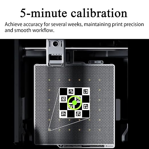 HzdaDeve X2D Vision Encoder Accuracy to A New Level 257.5X257.5MM Advanced Calibration Tool 5-Minute Calibration for Weeks-Long Accuracy for Bambu Lab X2D Combo 3D Printer