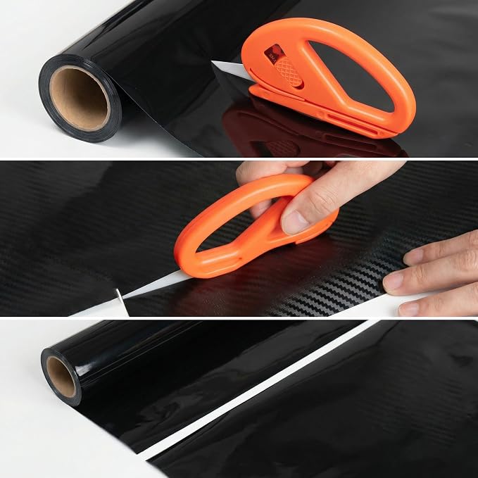 Spanno Vinyl Wrap Tool Kit Window Tint Vinyl Wrap Installation Kit, Include Felt Squeegee, Heat Gun, Utility Knife, Wrapping Bag, Water Blade, (10 Pcs Tinting Kit)