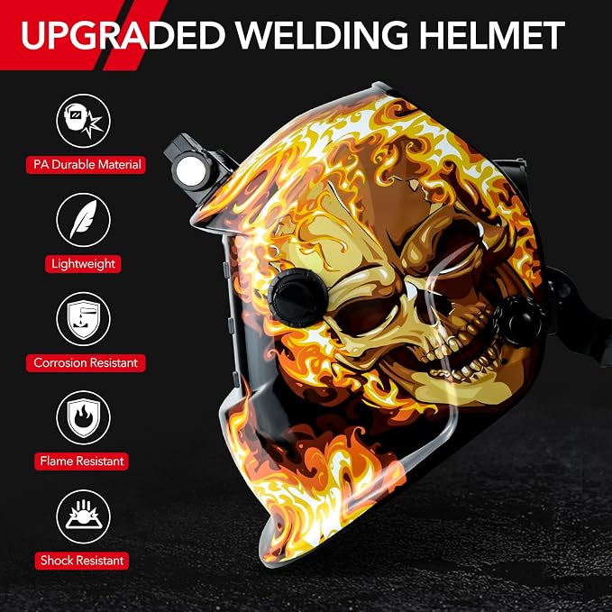 TRQWH Portable Welder Machine 110V ARC Handheld Welder & Auto Darkening Welding Helmet