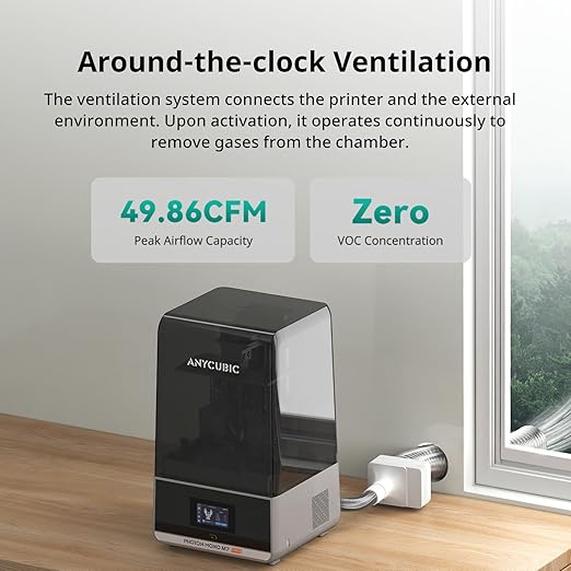 ANYCUBIC Purifier 2.0 with Vant, for Resin 3D Printer Photon P1/Mono M7/M7 Pro/M7 Max/Mono 4/4 Ultra, Saturn/Mars Series and Anycubic Kobra S1 Combo, 3D Ventilation Exhaust Low Odors