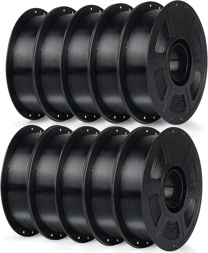 iSANMATE 10KG HF PETG Filament Bundle PETG Black Pack 1.75mm Rapid PETG High Precision,50-400mm/s Strong Toughness,Dimensional Accuracy +/- 0.02mm, for Bambu Lab 3D Printers,AMS,AMSLite