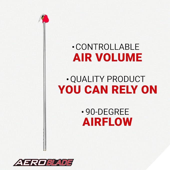 Milton AeroBlade 158-AB24 24" Extension Reach Nozzle Blow Gun, Powerful Air Tool Filter, Radiator and Condenser Cleaner