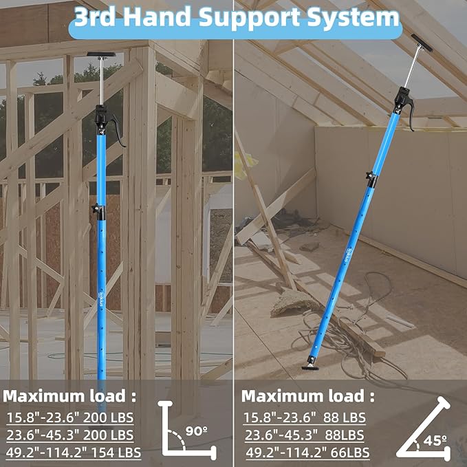 Aluminum Handle Cabinet Jack for Installing Cabinets 1PC,23.6-45.3 Inches 200LB Load Capacity Hand Support System,Premium Adjustable Cabinet Lift Jack&Support Pole,Perfect for DIY Enthusiasts