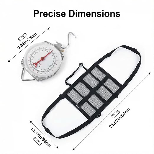 440lb Mechanical Hanging Scale with Calf Sling | 2-in-1 Animal Weighing Kit for Calves, Goats, Sheep, Dogs | Heavy Duty Easy-Read Spring Dial for Farm Ranch.