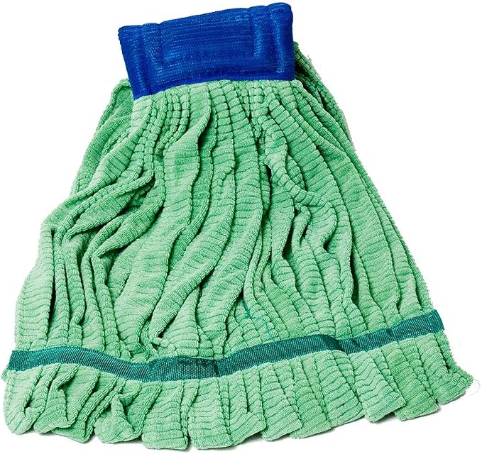 Arkwright Microfiber Tube Mop Head Replacement - Heavy Duty, Lint Free, Super Absorbent & Bleach-Safe, Janitorial Essential for Commercial & Industrial Floor Cleaning, 18 oz, Green