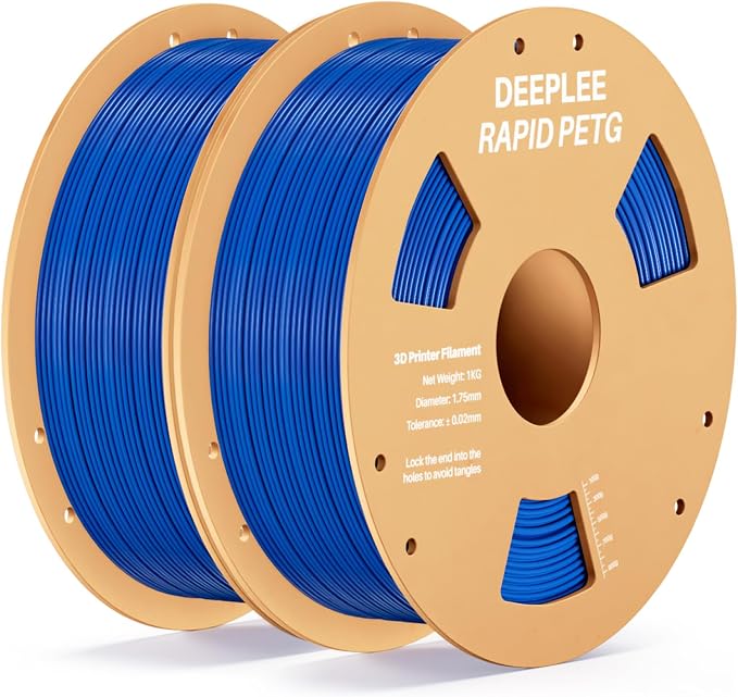 Rapid PETG Filament 1.75mm, High Speed PETG 3D Printer Filament Up to 600 mm/s, Dimensional Accuracy +/- 0.02 mm, Fits for Most FDM 3D Printers, 2kg Blue