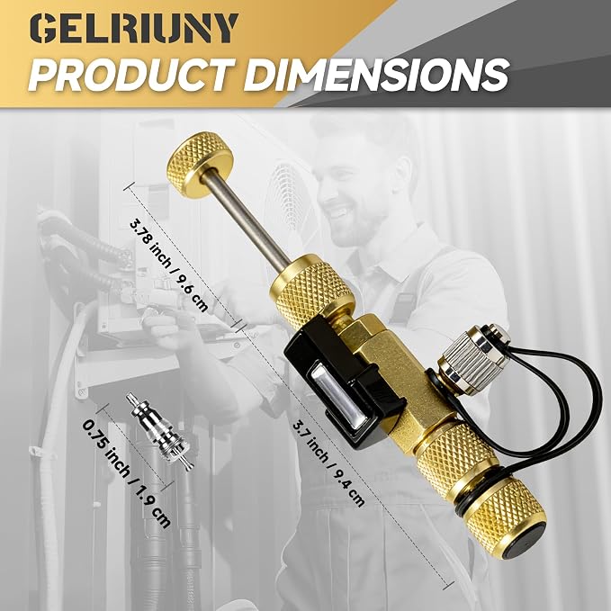 2026 Upgrade Vacuum-Rated Valve Core Removal Tool, 2 Sizes 1/4 inch and 5/16 inch, For A2L Refrigerant, Mega Flow Vacuum-Rated Core Removal Tool,20 Microns Vacuum,Fast Recovery&Evacuation,Metal Handle