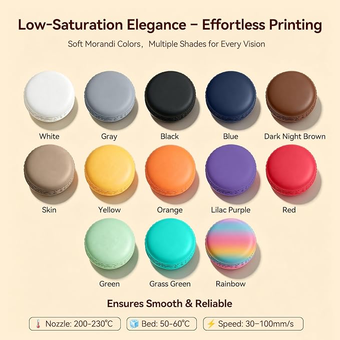 Kingroon Matte PLA Filament 1.75mm 3D Printer Filament Matte Filament 1kg Dimensional Accuracy +/- 0.02 mm (Matte Night Brown)