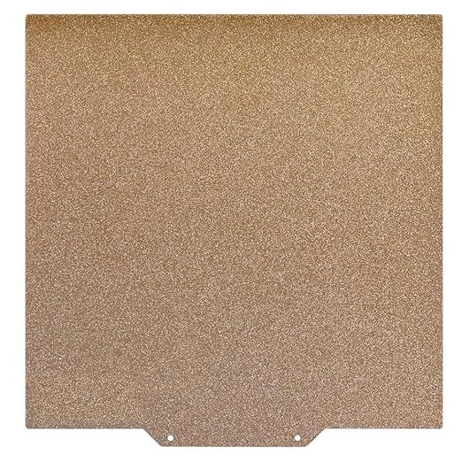 HzdaDeve PEI Sheet 230X230mm Flexible Spring Steel Build Plate Double Sided Textured Bed for Anycubic Kobra 2/Kobra 2 Neo/Kobra 2 Pro/Kobra Neo/Kobra/Kobra/Artillery Genius 3D Printer (Gold)