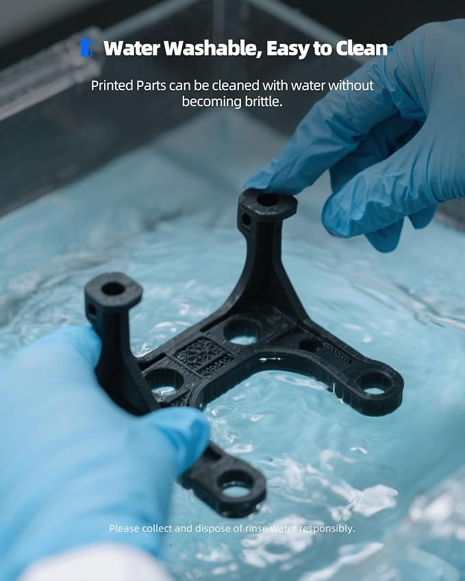 Inslogic Water-Washable ABS-Like Resin, Combines Features of ABSLIKE Resin & Water Washable Resin, Non Brittle, High Precision, Fast Curing 3D Resin for LCD DLP SLA 3D Printers, 1KG Dark Grey