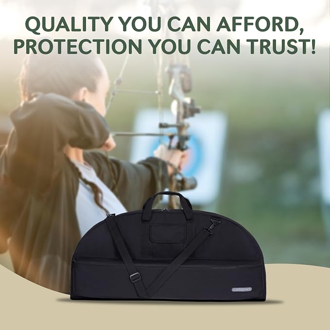 LEGEND Essential Compound Bow Case - Soft Bow Case for Compound Bow & Archery Accessories, Premium Bow Bag with Durable Nylon Fabric, Lightweight Archery Case with Backpack Strap - 36" or 44" Interior