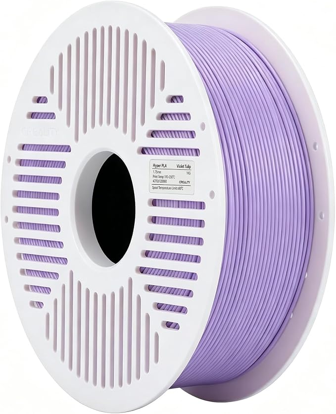 Creality PLA Filament with Reusable Spool 1KG, 1.75mm PLA 3D Printing Filament 2.2lbs High Dimensional Accuracy, Easy Installation Detachable Spool, Fits for Most 3D Printers, Purple Tulip