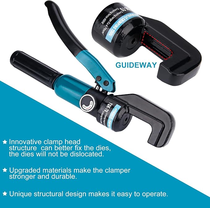 Steel DN Mate Upgrade Hydraulic Crimping Tool/Hydraulic Crimper with 9 Dies for Stainless Steel Cable Railing System 1/8", 5/32" to 3/16", Cable Railing Hardware Hydraulic Crimping Tool DC03