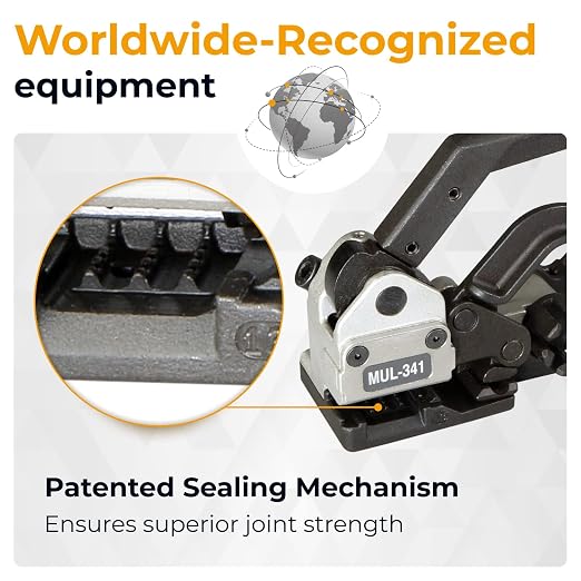IDL Packaging MUL-341 PRO Heavy Duty All-in-1 Tool for 1/2" Polypropylene Strapping - Combination Tool: Tensioning, Sealing, Cutting
