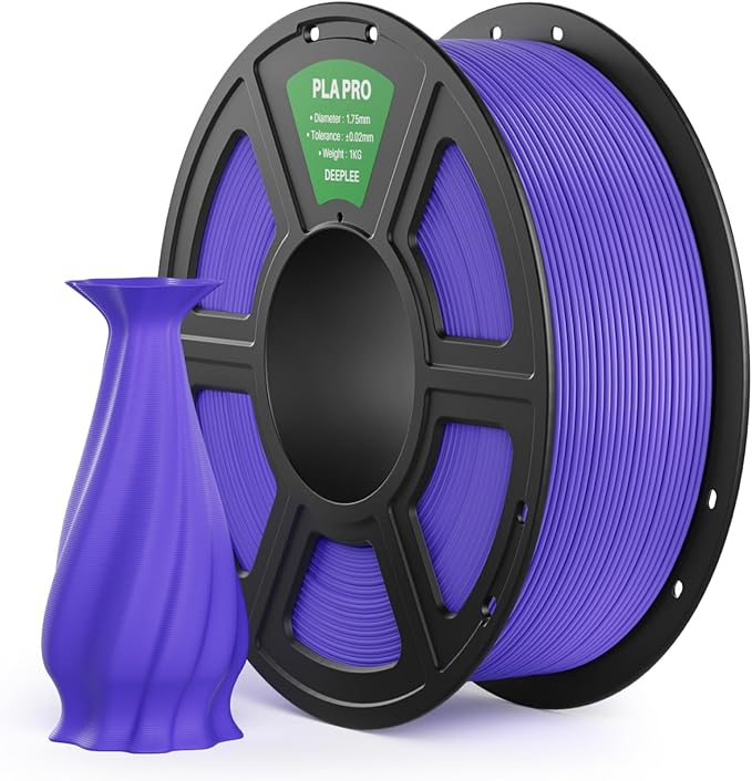PLA PRO Filament 1.75mm, Stronger Toughness 3D Printer Filament, PLA Filament Dimensional Accuracy +/- 0.02 mm, Neatly Wound, Fits Most FDM 3D Printer, 1KG Purple