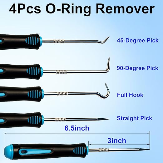 396PCS 30 Sizes SAE FKM Viton O Ring Assortment Kit, Viton O-Ring Kit, Shore 75A Durometer, Metric O Ring Kit for Cylinders, Hydraulic, Automotive, Engine and Plumbing Repair, with 4-Piece Pick Set