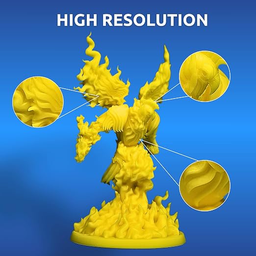 TGM-7 3D Printing Resin for Tabletop Miniatures – Tough, High Resolution, Low Odor, Fast Curing (Yellow, 1 kg)