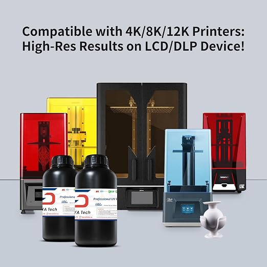 Siraya Tech Blu Nylon Mecha - Tough 3D Print Resin, Scratch-Resistant, Nylon-Like Strength & Precision, High-Resolution 405nm UV Curing LCD DLP 3D Printer Compatible, 8K Capable (1kg, Nylon Mecha)