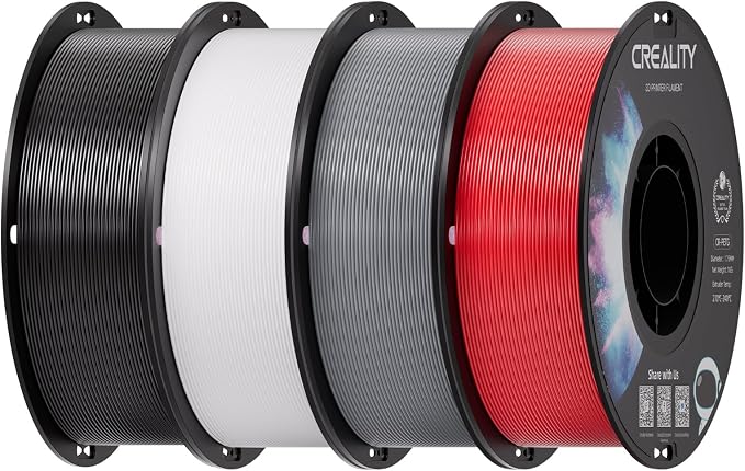Creality PETG 3D Printer Filament 4 kg, Excellent Toughness High Precision, Odorless Non-Toxic Moistureproof, Glossy PETG Filament 1.75mm for 3D Printer