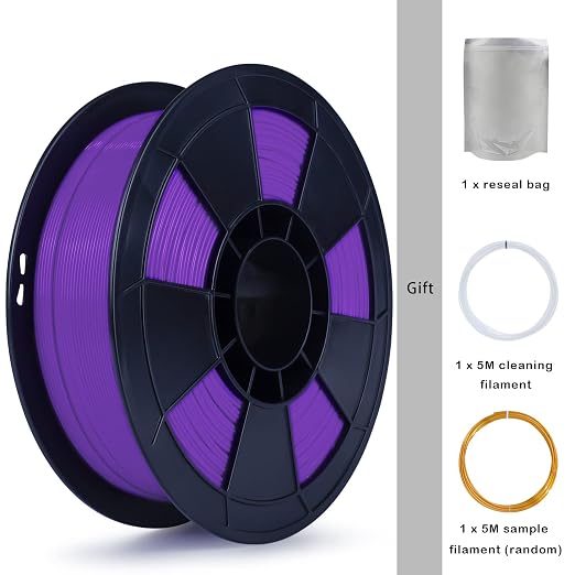 ZIRO PLA Filament 1.75mm, Pure Color 3D Printer Filament, PLA PRO Basic Color Series, 1.75MM 1KG Spool, Dimensional Accuracy +/- 0.03mm, Purple