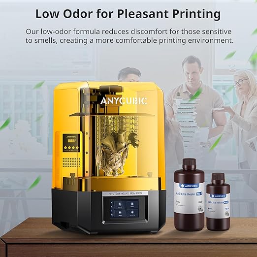 ANYCUBIC 3D Printer Resin Bundle, ABS-Like Pro 2 with Enhanced Strength and Toughness, Performance far Superior to ABS-Like Resin, Low Odor, 4Packs*1kg Grey, 4kg in Total