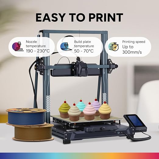 OVERTURE Matte PLA 1.75mm, Low Warp & Smooth Finish 3D Printer Filament | Frosted Matt Finish Hides Layer Lines, 1kg Spool (2.2lbs) Cardboard Spool, Fit Most FDM Printer (Matte Navy Blue)