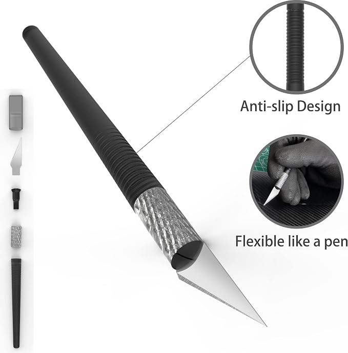 Spanno Vinyl Wrap Tool Kit Window Tint Kits for Film Installation, Include Wrapping Stick Squeegee, Felt Squeegee, Weeding Knife and Utility Knife…